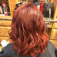 Red Colored Hair — Hair Salon in Shelby Township, MI Red Colored Hair — Hair Salon in Shelby Township, MI