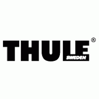Het THULE Zweden-logo in zwart op een witte achtergrond.