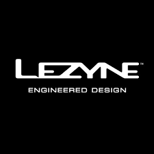 Het LEZYNE-logo in wit op een zwarte achtergrond met de slogan