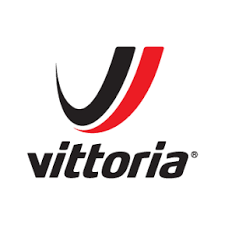 Vittoria-logo met een gestileerde zwarte en rode