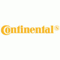 Het Continental-logo in geel op een witte achtergrond.