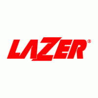 Rood LAZER-logo op een witte achtergrond