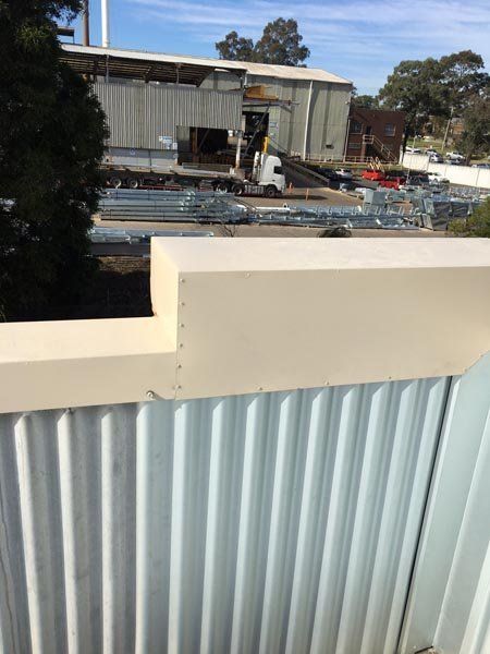 Roof being replaced
