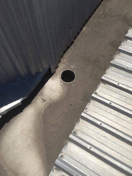 Loser view of repaired gutters