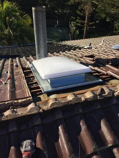 Sky dome installation in progress