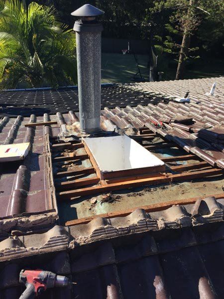 Sky dome installation in progress