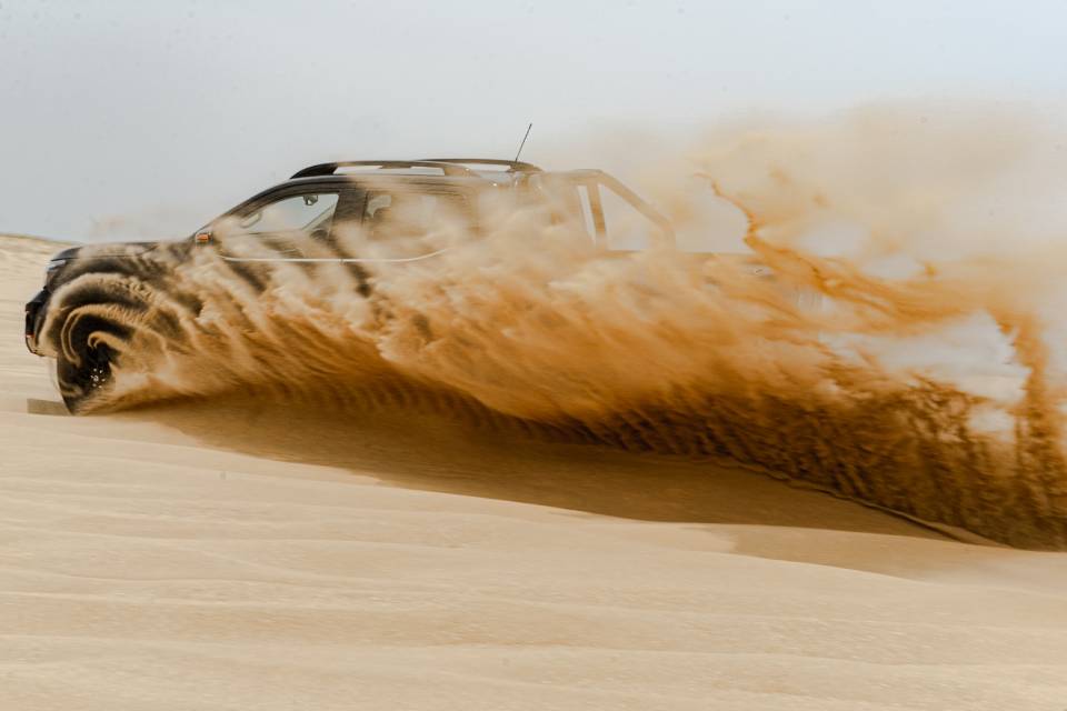 car in a desert