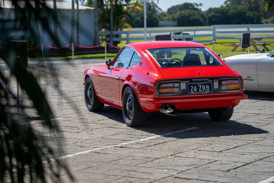 rear view of a red colour car