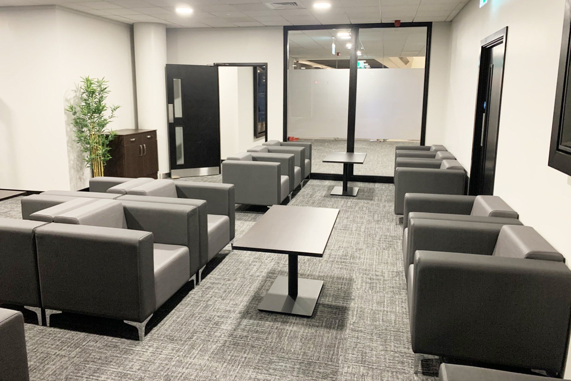 Contract armchairs in reception waiting area