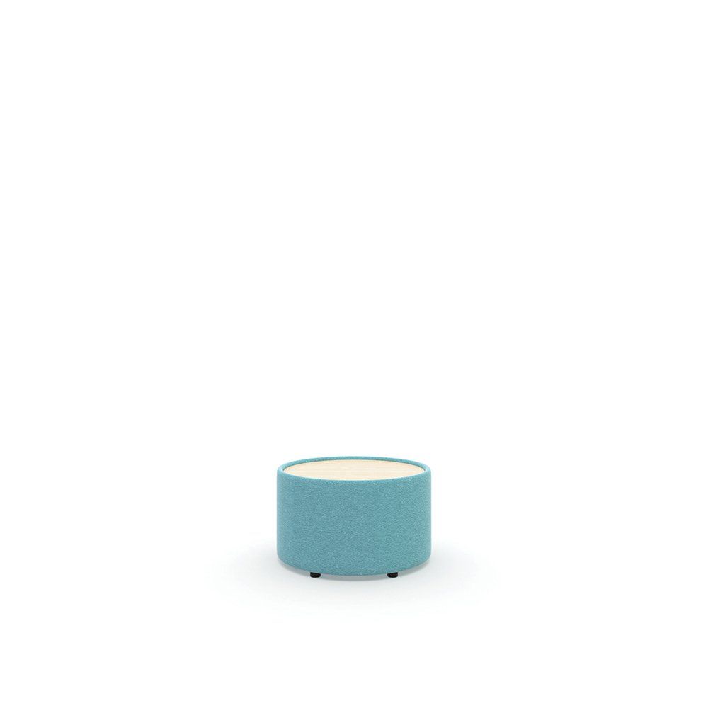 modular 100 series contract upholstered round table with wooden top