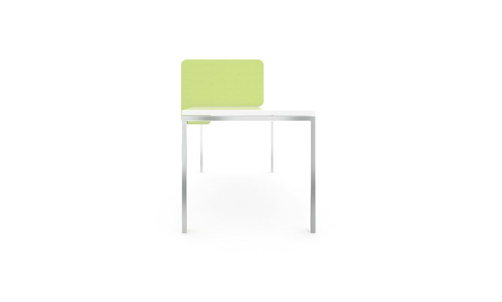 wedge slide on upholstered screens for desks