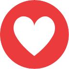 100% customer satisfaction White heart icon within a red circle.