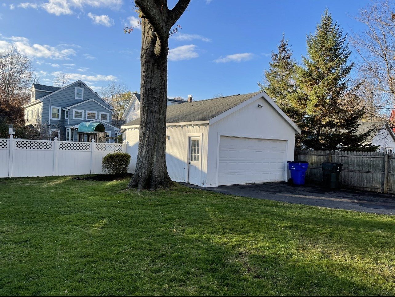 West Hartford Property in October After Leaf Cleanup