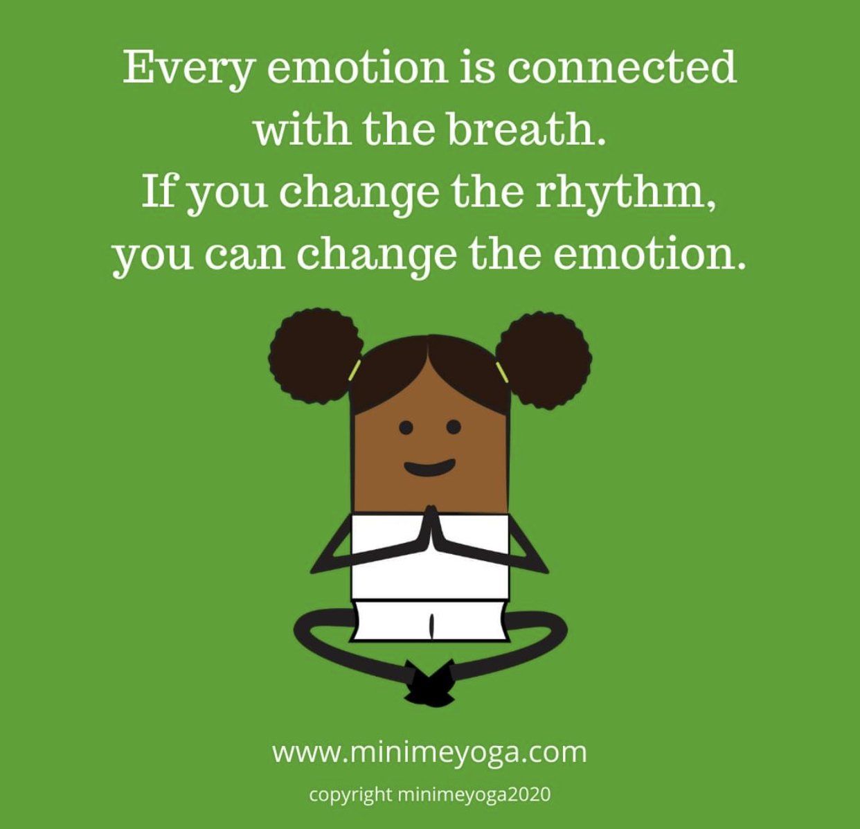 A cartoon of a girl sitting in a lotus position with the words 