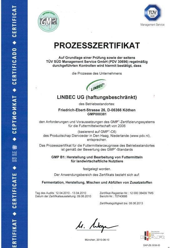 TÜV Prozesszertifikat
