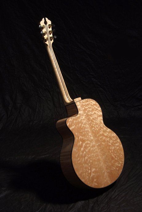 Full backside view Dinah in quilted maple and alpine spruce