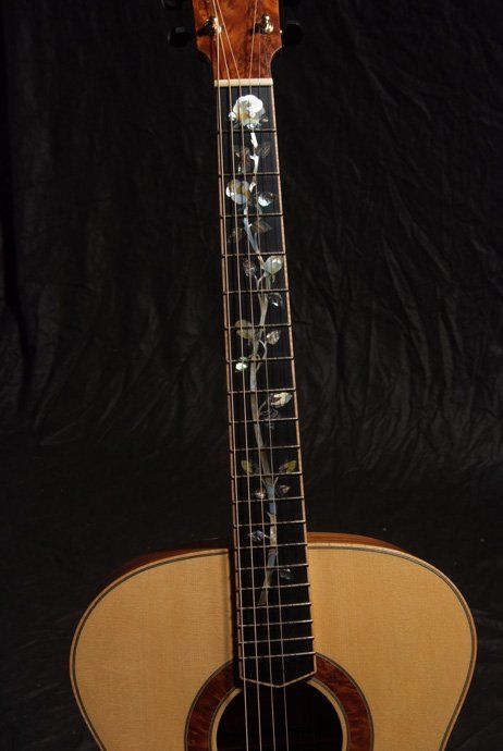 Inlay Fingerstyle Artist model in MonkeyPod and Engelmann