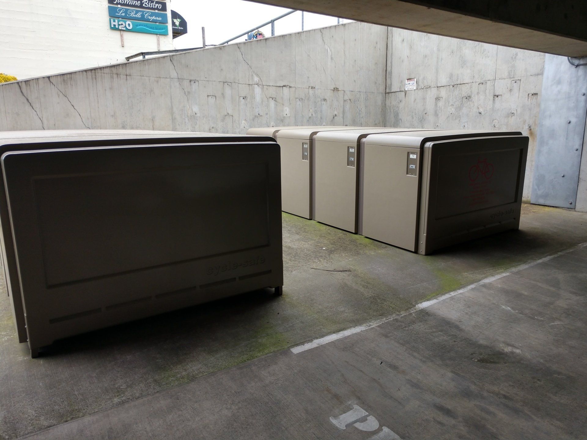 Bike Lockers at Gateway Transit Center