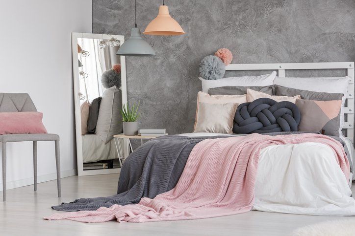 modern bedroom decor with space saving layout