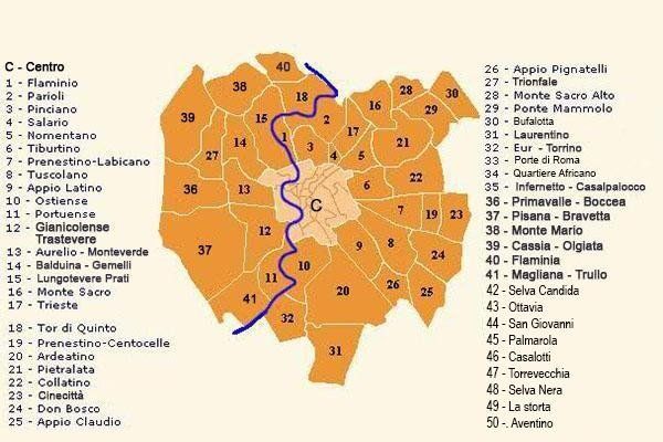 mappa di roma