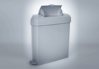 Touch free pedal operation minimises direct contact Feminine Sanitary Disposal Specialists