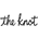 The word the knot is written in black and white on a white background.
