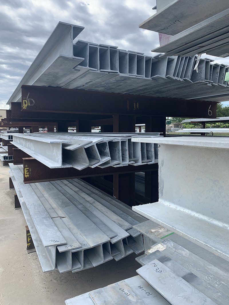 Channel Rack from Yard — Port Allen, LA — Brecheen Pipe & Steel