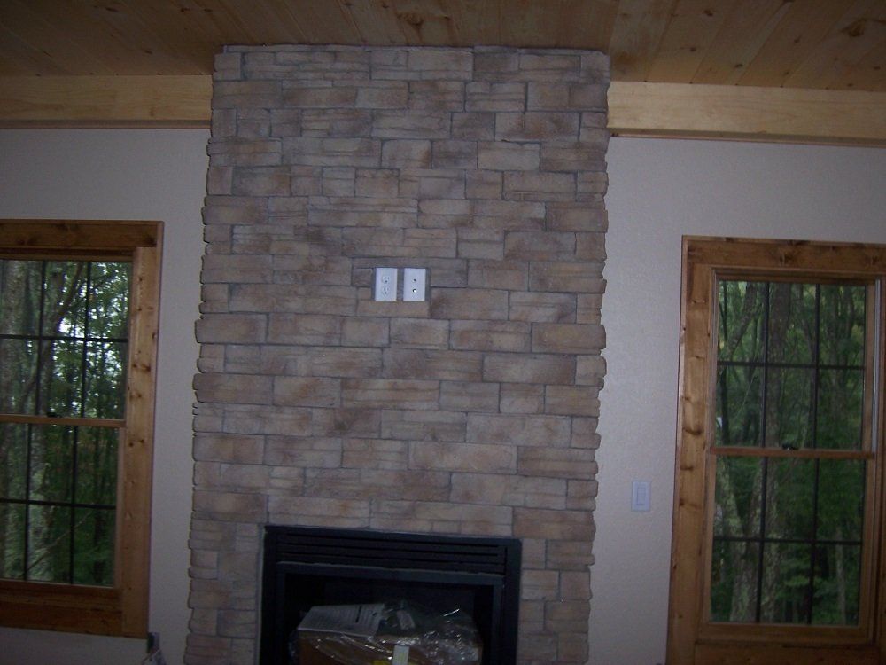 Home Interior With Fireplace — Waynesville, NC — Stoneworld of NC, LLC