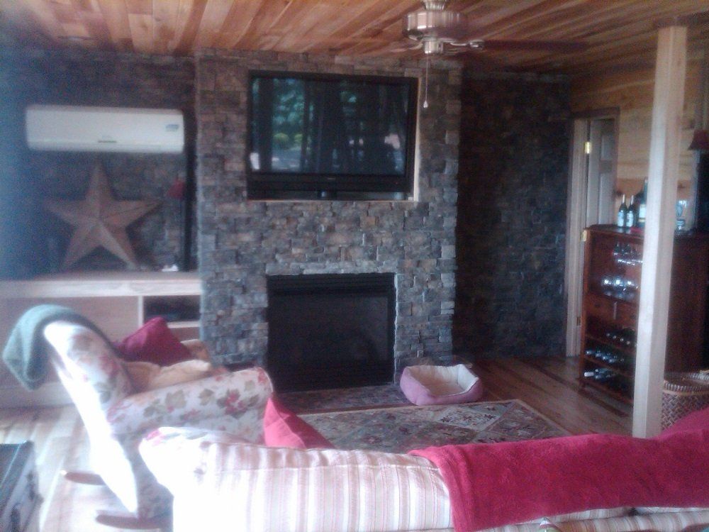 Rustic Living Room Design — Waynesville, NC — Stoneworld of NC, LLC