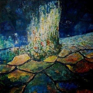 schilderij uitbarsting Waddenzee kleuren