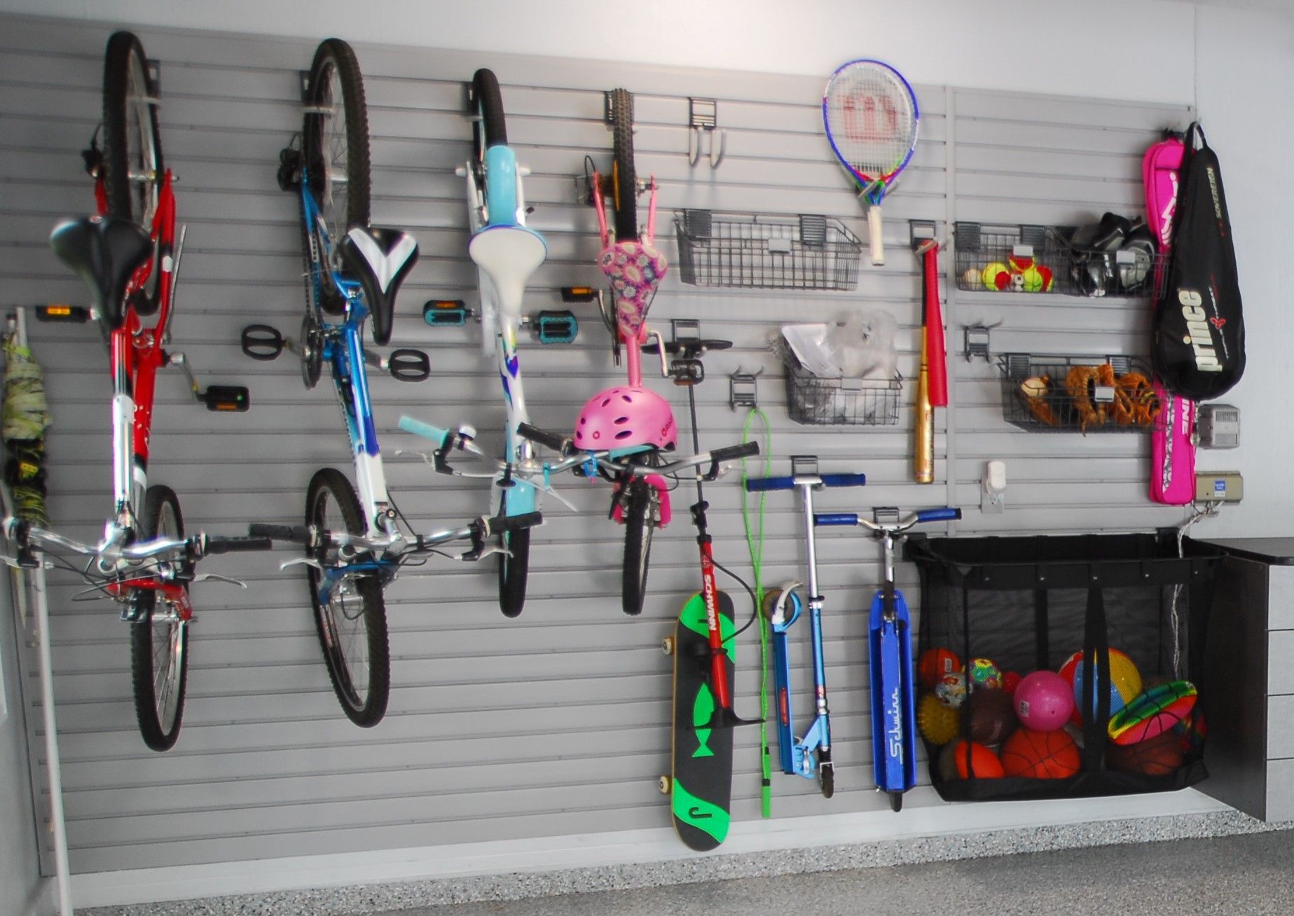Garage slatwall system