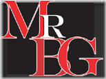 A red and white logo with the letters mr and fg on a black background.