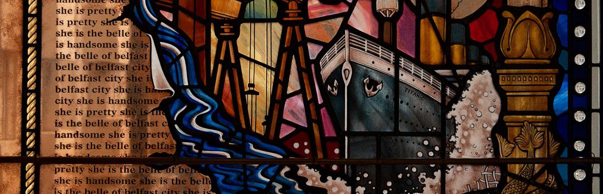 Photograph of Staind Glass in Belfast City Hall by Art Ward