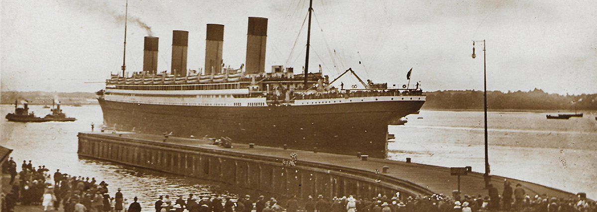 Postcard of the Olympic over 100 years ago