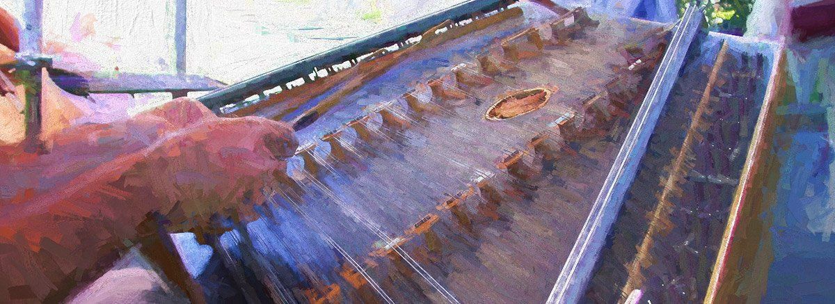 Illustration of a hammered dulcimer