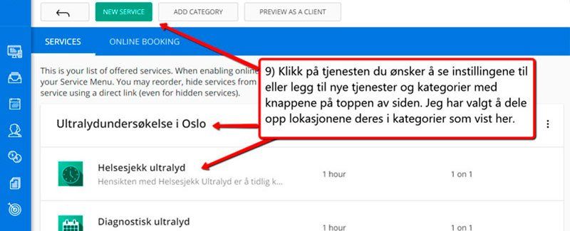 Sett varsling i bookingsystem