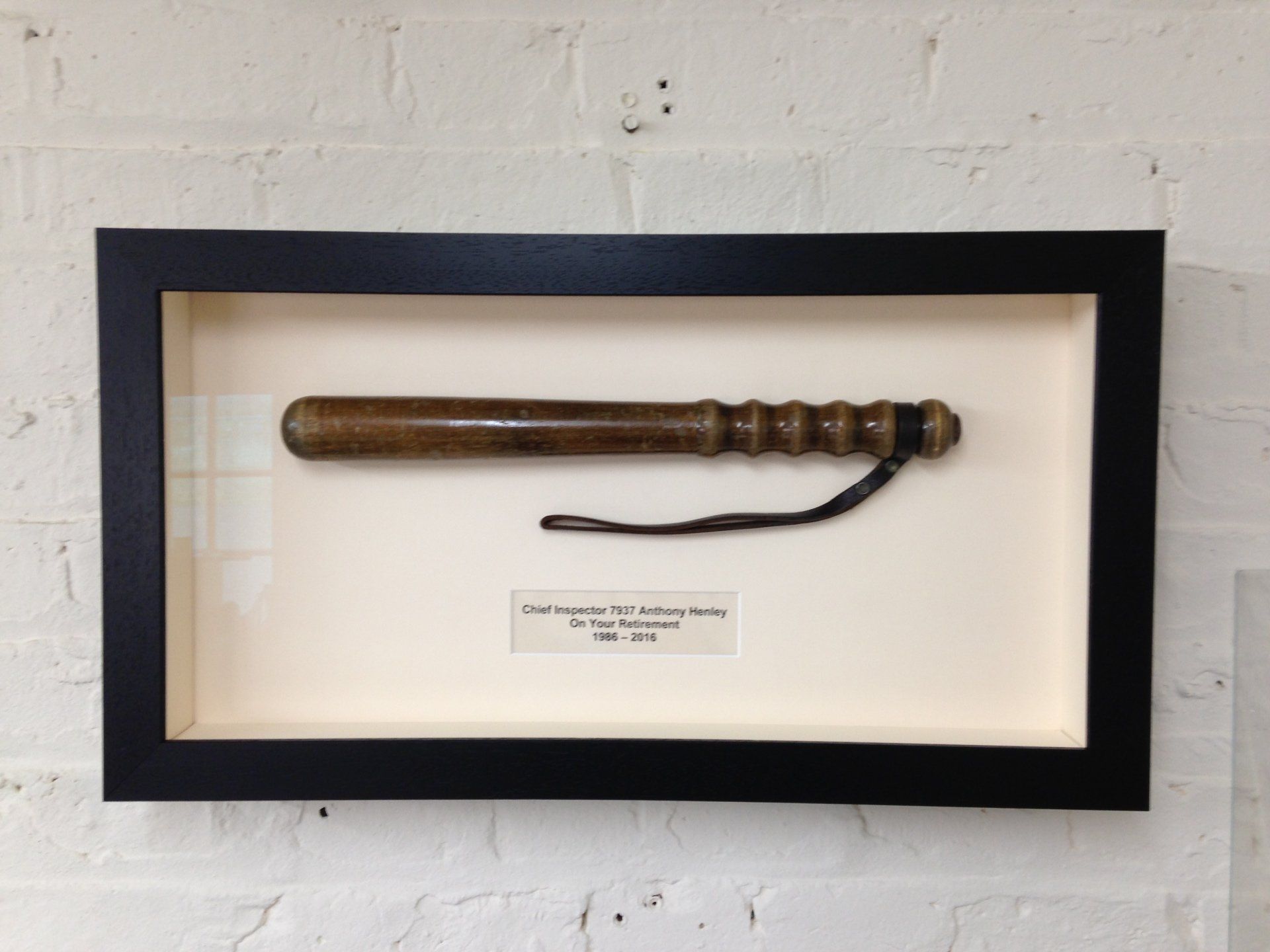 Framed Policemans Truncheon