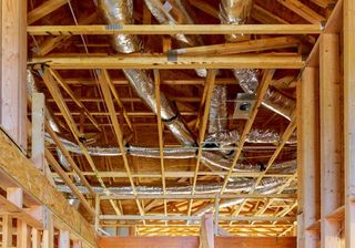 Ventilation Pipes in Silver Insulation Material — Glendale, AZ — Tek1 Mechanical LLC Ventilation Pipes in Silver Insulation Material — Glendale, AZ — Tek1 Mechanical LLC
