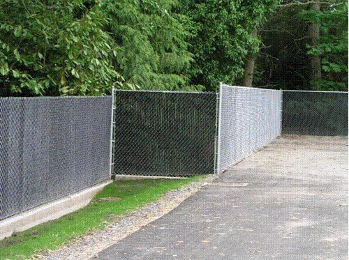 Galvanized Fence With Privacy Slats — Marysville, WA — Premier Fence, Inc.