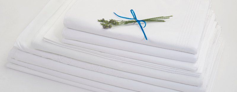bed linens folded