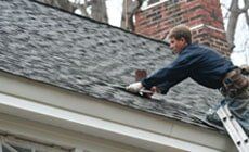 Man Repairing Roof — Roofing Services in Dr. Santa Maria, CA Man Repairing Roof — Roofing Services in Dr. Santa Maria, CA