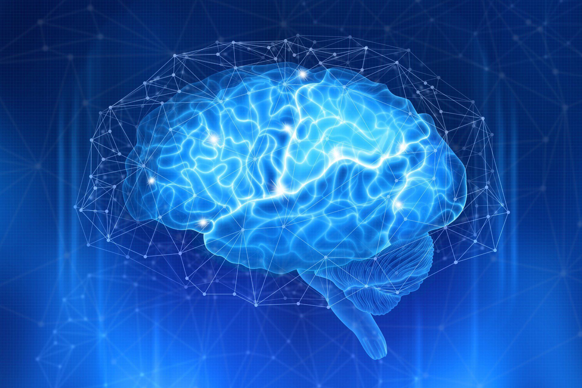 Immagine blu di cervello