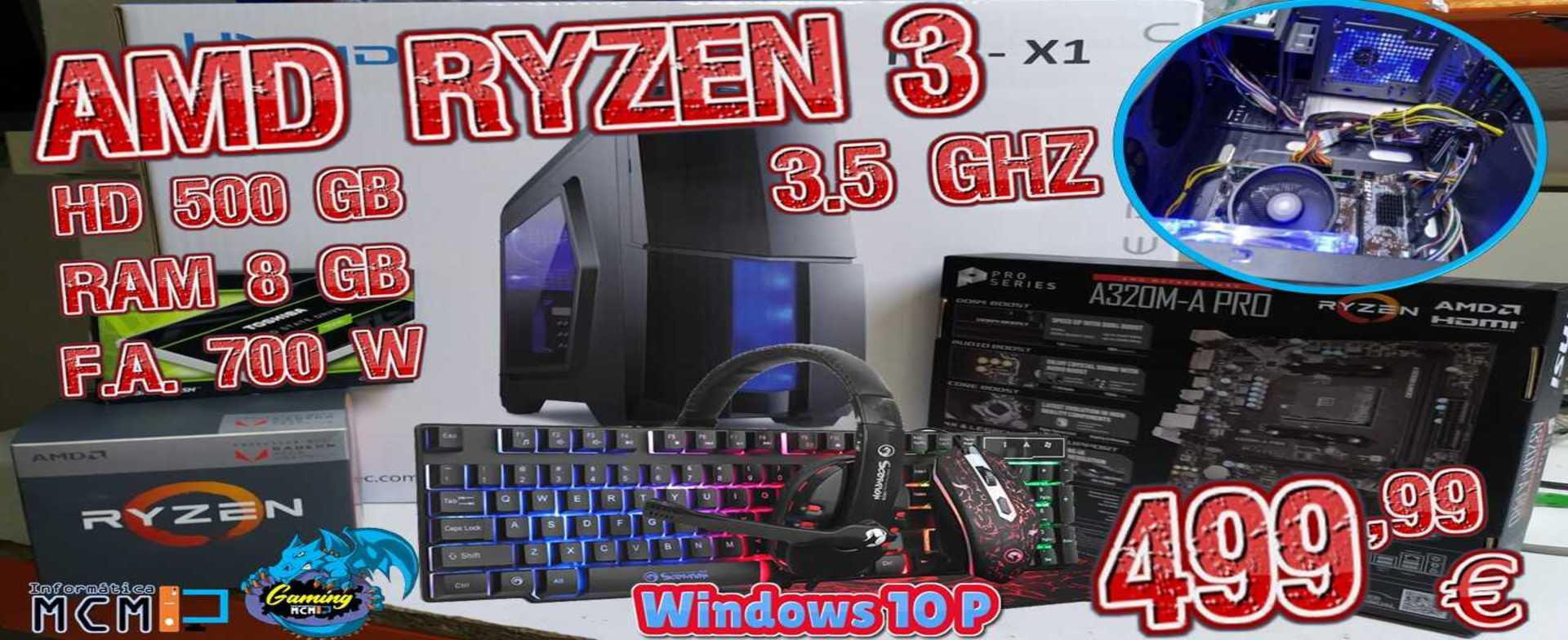 Ordenador Economico Ryzen 3 McM Informatica Simancas Madrid