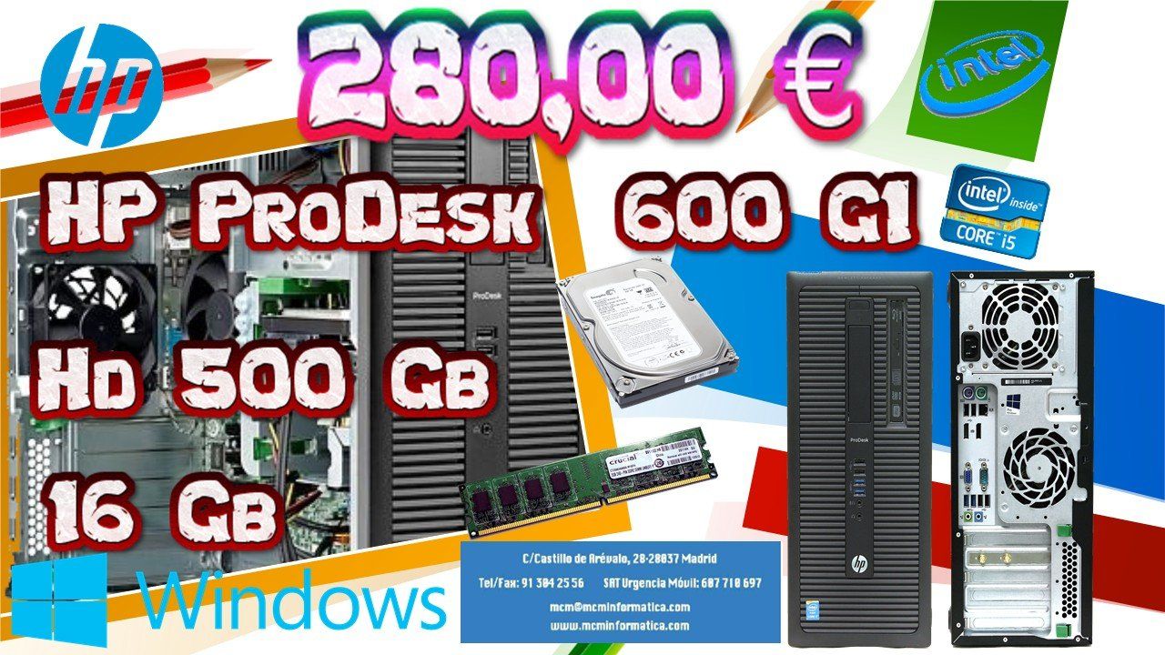 Liquidacion Hp prodesk 600 G1  McM Informatica Simancas Madrid
