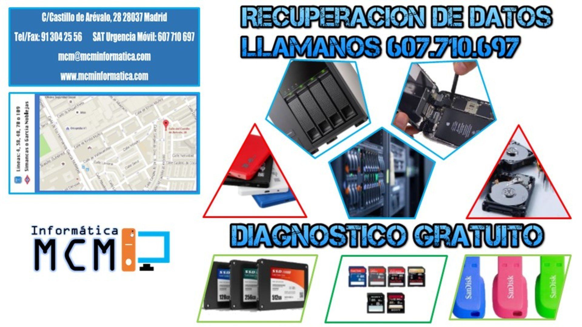Recuperacion de datos  McM Informatica Simancas Madrid