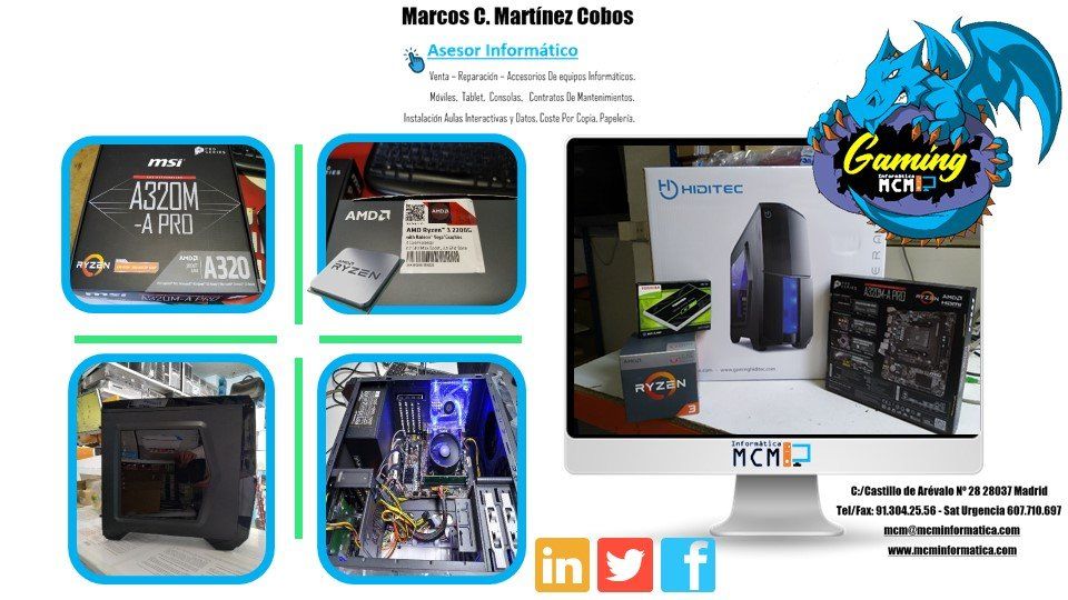 Ordenador Economico Ryzen 3 McM Informatica Simancas Madrid