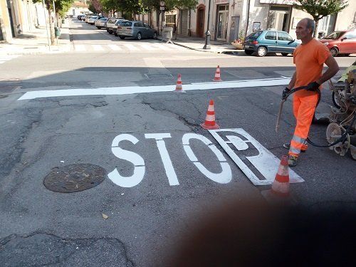 stop - segnaletica orizzontale