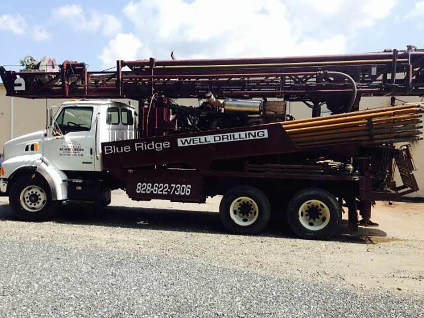 White truck — pump installation in Hot Springs, NC
