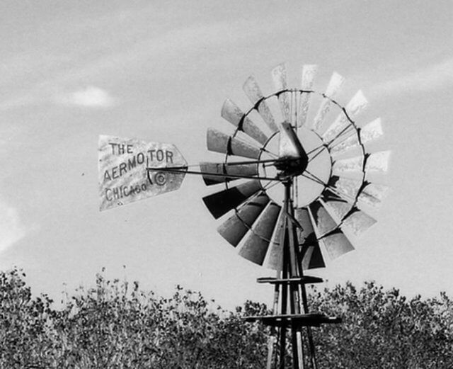 wind powered water pump by the Aermotor Windmill Company