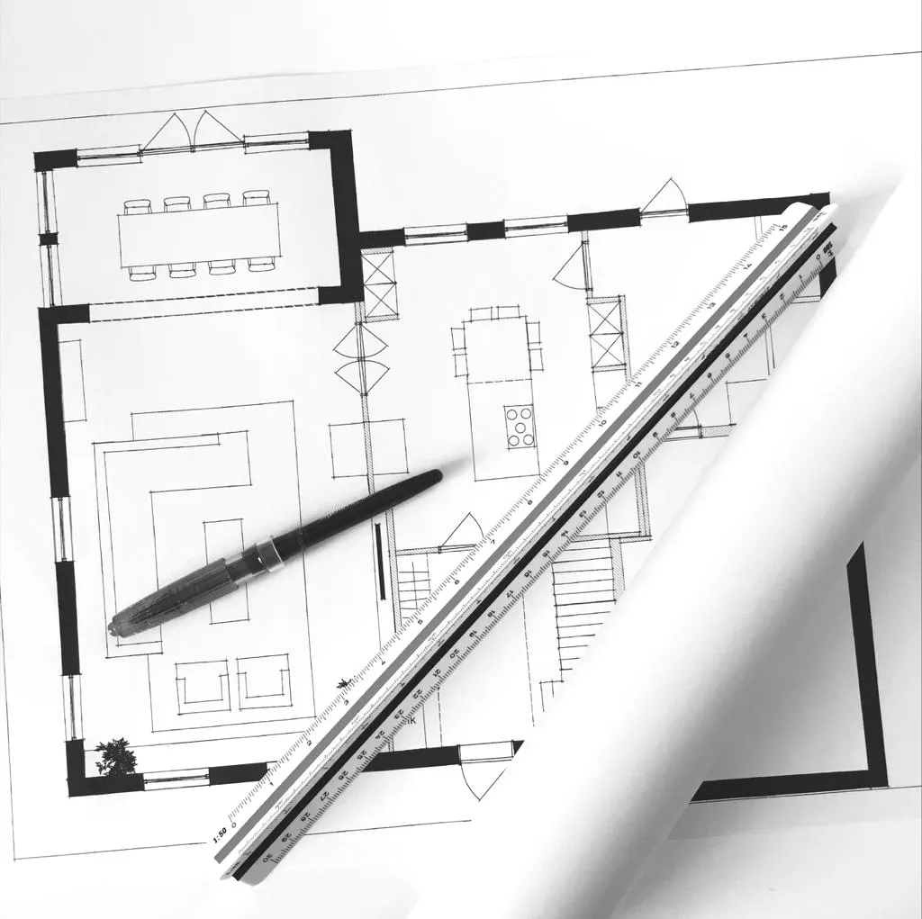 Indelingsadvies nieuwbouwwoning - plattegrond met keukenindeling en lichtplan door binnenhuisarchitect
